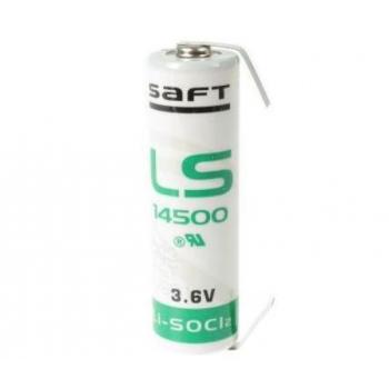 SAFT LS14500-CNR, LITHIUM, 3,6V, 2600MAH, MIGNON AA, U-LÖTFAHNEN